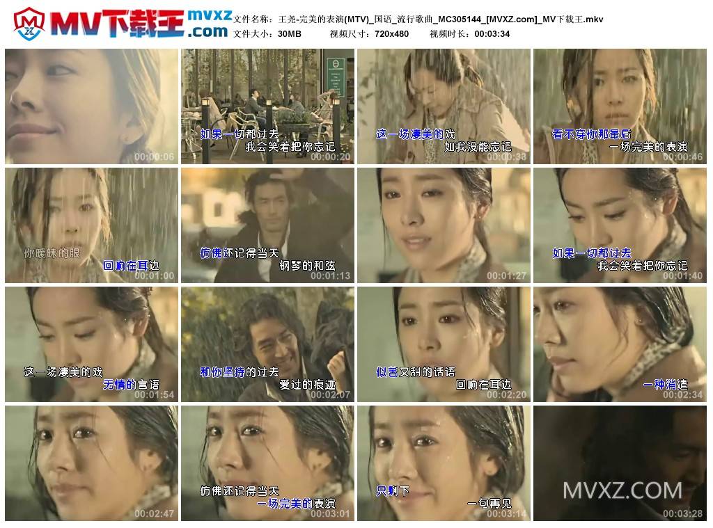 王尧-完美的表演(MTV)_国语_流行歌曲_MC305144